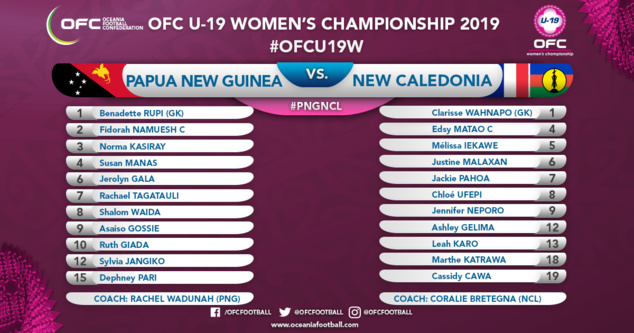 PNG vs NOUVELLE-CALEDONIE : 0 - 8 / Qualifications OFC - U19 féminines PNG vs NOUVELLE-CALEDONIE : 0 - 8 / Qualifications OFC - U19 féminines