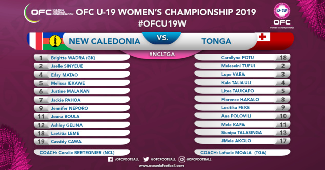 Les cagoues filent en demies / NC vs TONGA : 4 - 2 / U19 Féminines Les cagoues filent en demies / NC vs TONGA : 4 - 2 / U19 Féminines