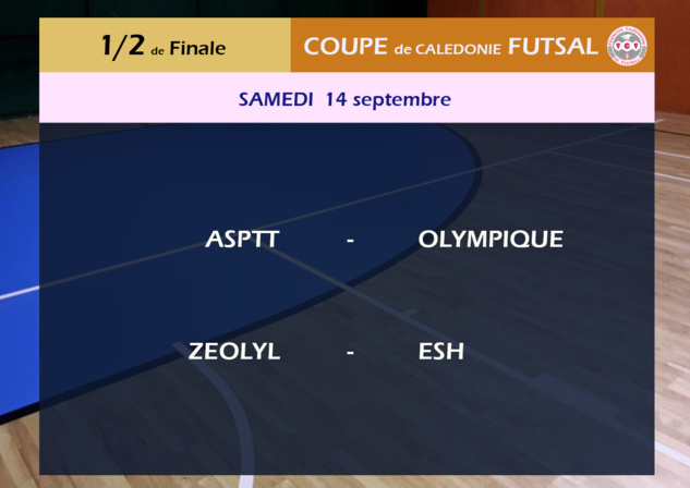 Le dernier carré est connu / Coupe de Calédonie FUTSAL - Tirage 1/2 finales Le dernier carré est connu / Coupe de Calédonie FUTSAL - Tirage 1/2 finales