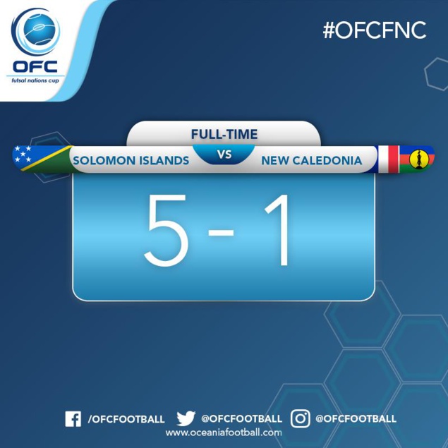 Les cagous stoppés en demies par les salomonais / Qualifications OFC Futsal (1 - 5) Les cagous stoppés en demies par les salomonais / Qualifications OFC Futsal (1 - 5)