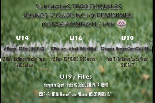 Un week-end de demies / Football des JEUNES - FEMININ