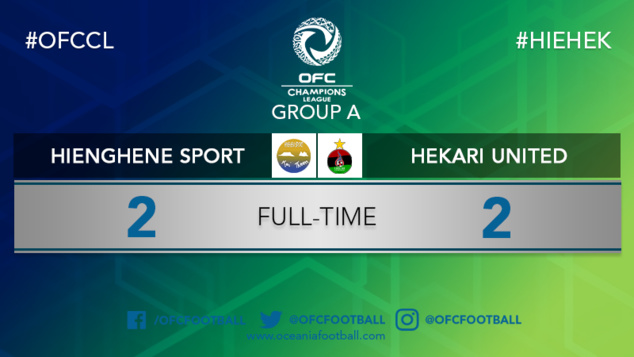 HIENGHENE obtient le nul (2-2) et garde espoir / Champions League OFC (groupe A) HIENGHENE obtient le nul (2-2) et garde espoir / Champions League OFC (groupe A)