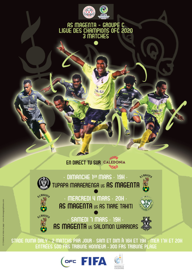Au TOUR de MAGENTA / Champions League OFC (groupe C) - coup d'envoi dimanche / en DIRECT TV Au TOUR de MAGENTA / Champions League OFC (groupe C) - coup d'envoi dimanche / en DIRECT TV