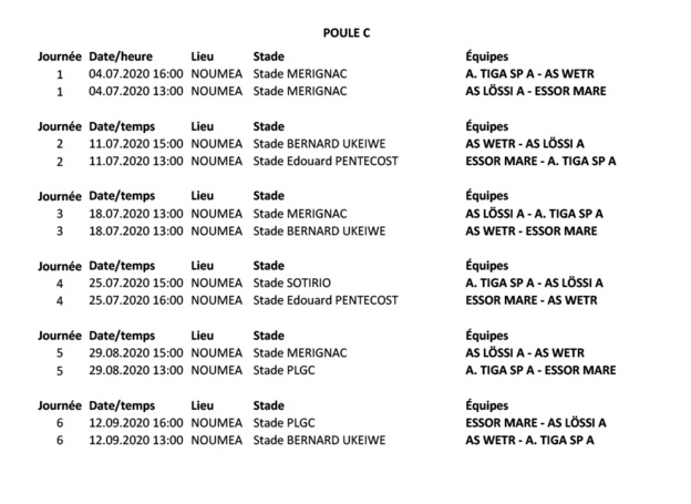 Place à la COUPE de CALEDONIE U18 / Football des Jeunes - Programme Place à la COUPE de CALEDONIE U18 / Football des Jeunes - Programme