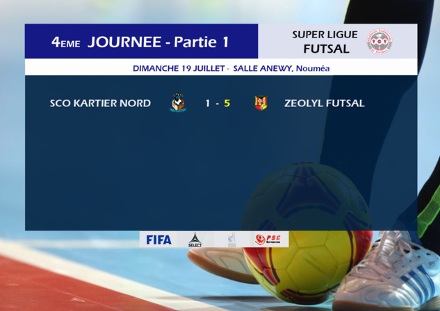 Résultats-Classement / SUPER LIGUE FUTSAL - Journée 3 et 4