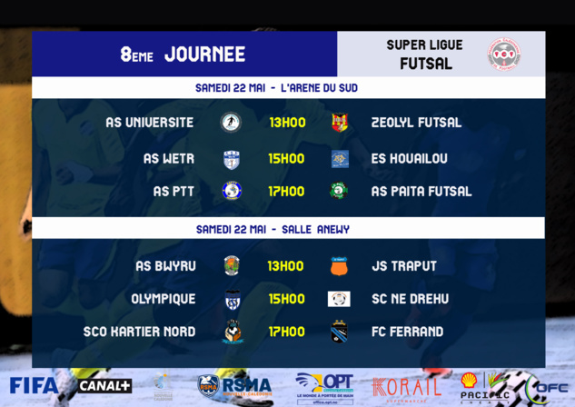 La SUPER LIGUE FUTSAL repart / Programme J8
