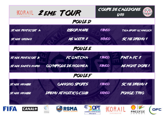 PROGRAMME du week-end / SUPER LIGUE (J4) - FUTSAL (J13) - U18 (Coupe)