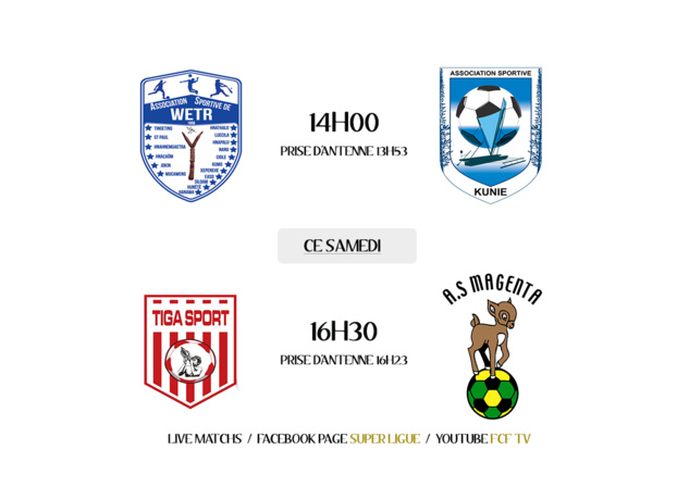 Programme du week-end / SUPER LIGUE J14 + FUTSAL J5 + Coupe U18 (4ème tour)