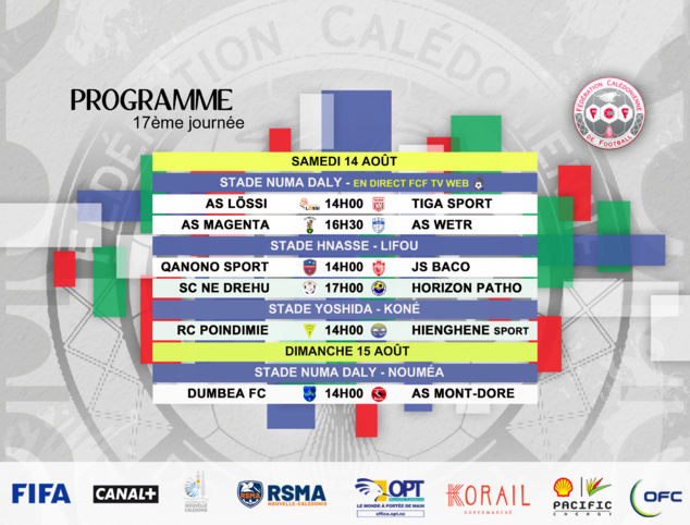 SUPER LIGUE / Programme de la 17ème journée 