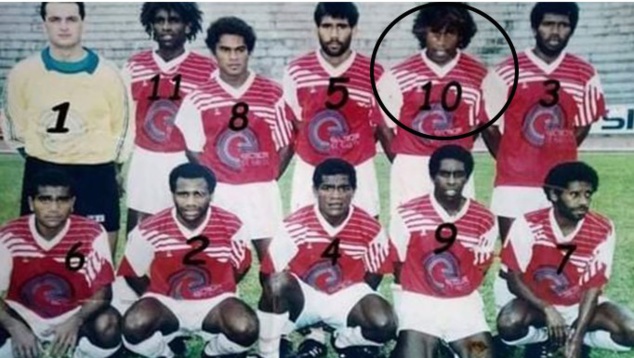 L'AS WE LUECILA de Ferrand WANEISSI, en 1992 : vainqueur de la COUPE de CALEDONIE.