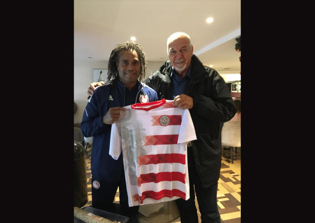 Le Président TAVERGEUX, aux côtés de Christian KAREMBEU. Le Président TAVERGEUX, aux côtés de Christian KAREMBEU.