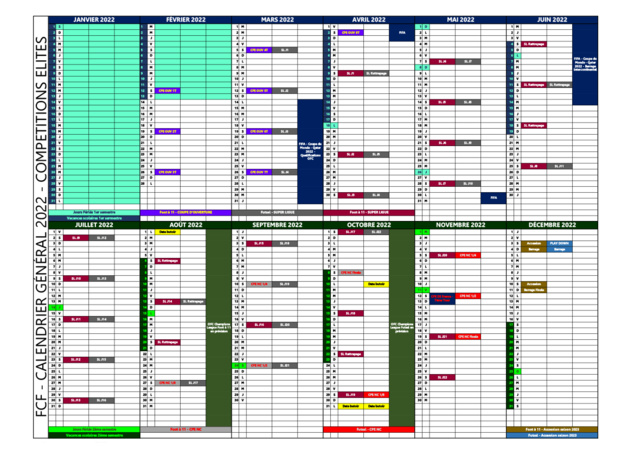 CALENDRIER général 2022 / Compétitions FCF seniors CALENDRIER général 2022 / Compétitions FCF seniors