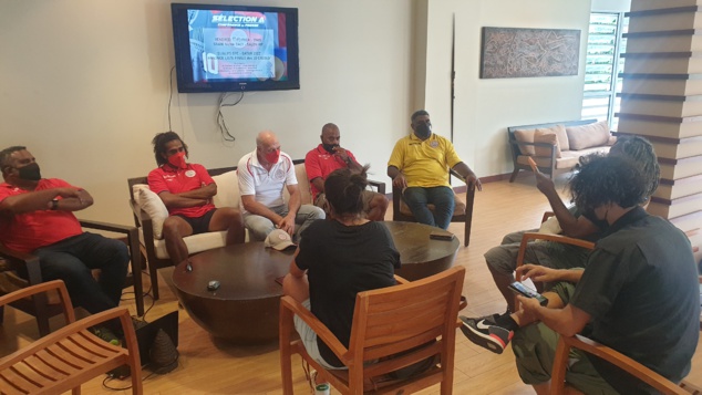 Conférence de Presse du dimanche 13 février : annonce de la liste des 30 cagous. Photo : FCF