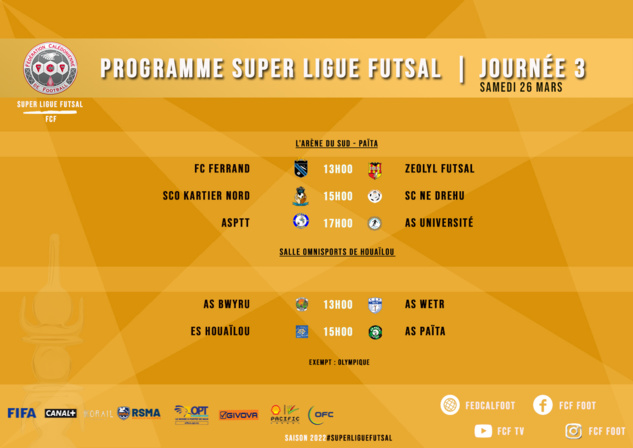 PROGRAMMES du WEEK-END / Championnats FCF