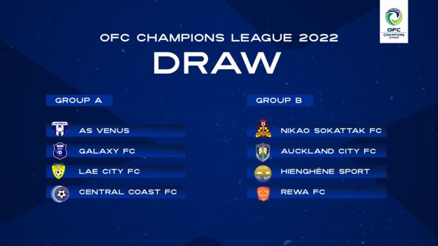 HIENGHENE dans le groupe d'AUCKLAND (GROUPE B) | Tirage au sort - Champions League OFC 2022 