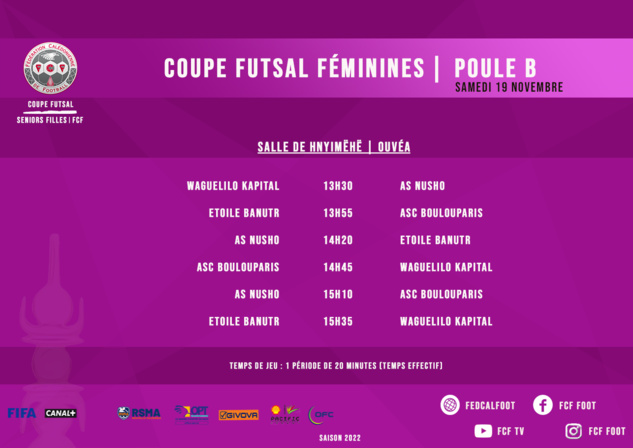 Coup de BOOST pour le football féminin | COUPE Fédérale FUTSAL (seniors) - Programme FCF Coup de BOOST pour le football féminin | COUPE Fédérale FUTSAL (seniors) - Programme FCF