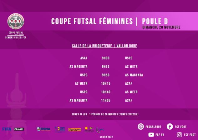 Coup de BOOST pour le football féminin | COUPE Fédérale FUTSAL (seniors) - Programme FCF Coup de BOOST pour le football féminin | COUPE Fédérale FUTSAL (seniors) - Programme FCF