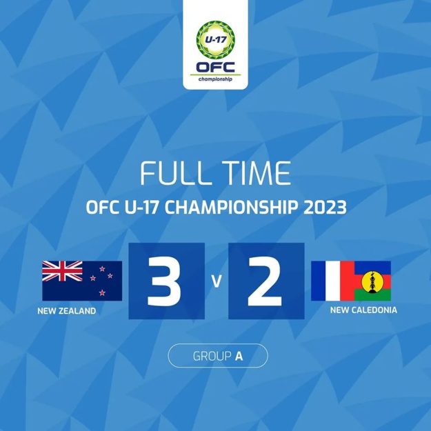 Les U17 cagous s'inclinent 3 buts à 2 face à la Nouvelle-Zélande | MATCH 1