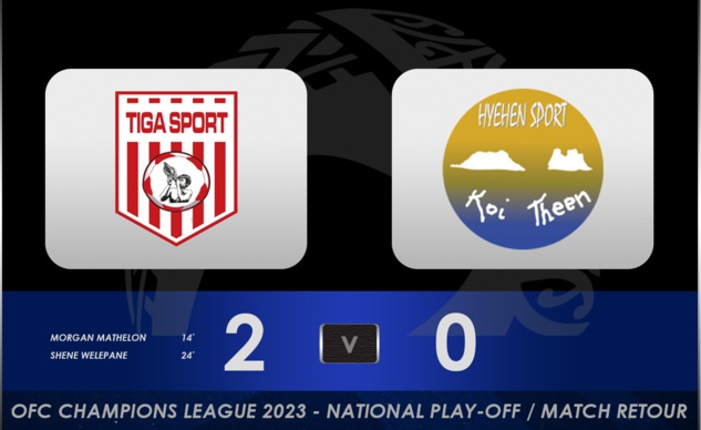 TIGA SPORT se qualifie pour la CHAMPIONS LEAGUE OFC 2023 | Succès 2-0 au retour face à Hienghène