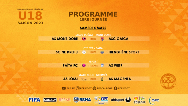 A l'heure de la REPRISE | Programmes 1ères journées + Calendriers 2023