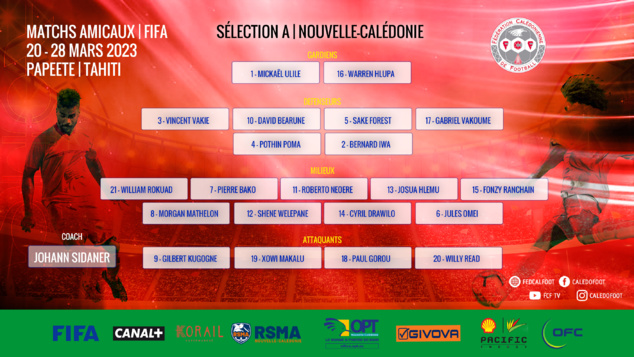 Retour aux affaires pour notre SELECTION A (matchs amicaux FIFA) | TAHITI vs NOUVELLE-CALEDONIE (20 et 23 mars, Papeete) Retour aux affaires pour notre SELECTION A (matchs amicaux FIFA) | TAHITI vs NOUVELLE-CALEDONIE (20 et 23 mars, Papeete)