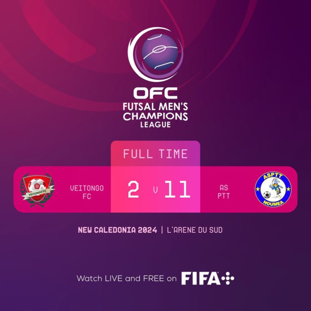 L'ASPTT sans trembler face à VEITONGO FC (11-2) + réaction de JAMES NAMULI (VIDEO) | OFC FUTSAL CHAMPIONS LEAGUE (J1) L'ASPTT sans trembler face à VEITONGO FC (11-2) + réaction de JAMES NAMULI (VIDEO) | OFC FUTSAL CHAMPIONS LEAGUE (J1)