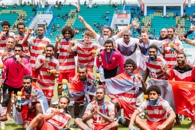 La Sélection A reste sur une belle médaille d'or aux derniers Jeux du Pacifique 2023 (Salomon) La Sélection A reste sur une belle médaille d'or aux derniers Jeux du Pacifique 2023 (Salomon)