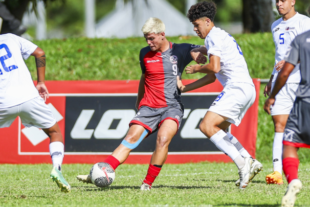 Crédit Photo : OFC via Phototek / Louis BRUNET, deuxième buteur aujourd'hui côté calédonien Crédit Photo : OFC via Phototek / Louis BRUNET, deuxième buteur aujourd'hui côté calédonien