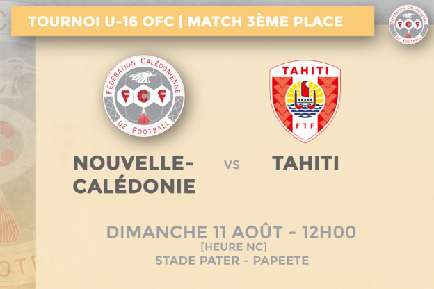 Un choc CALÉDONIE-TAHITI qui vaut de l'or | Match pour la 3ème place = ce DIMANCHE 12H00 (heure NC) Un choc CALÉDONIE-TAHITI qui vaut de l'or | Match pour la 3ème place = ce DIMANCHE 12H00 (heure NC)