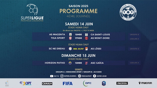 SUPER LIGUE = Programme de la 3รจme journรฉe + nouvelle programmation (clubs des Iles) SUPER LIGUE = Programme de la 3รจme journรฉe + nouvelle programmation (clubs des Iles)