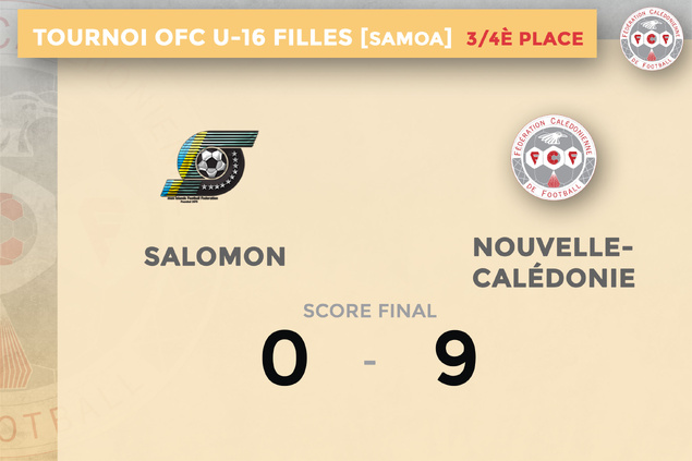 Les filles cagou finissent en trombe | SALOMON 0 - 9 NCL = 3ème place du Tournoi OFC U16 Féminin 