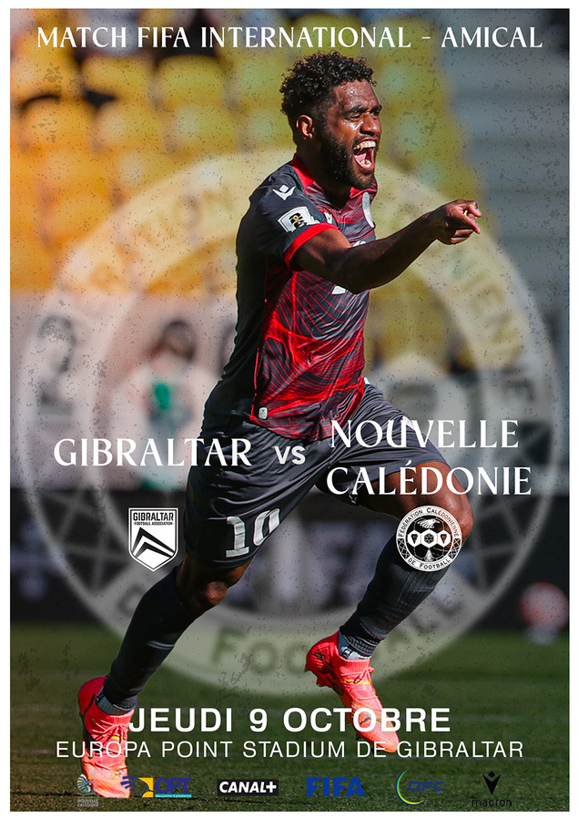 Les cagous joueront pour la première fois en Europe | Match international amical = GIBRALTAR vs NOUVELLE-CALÉDONIE