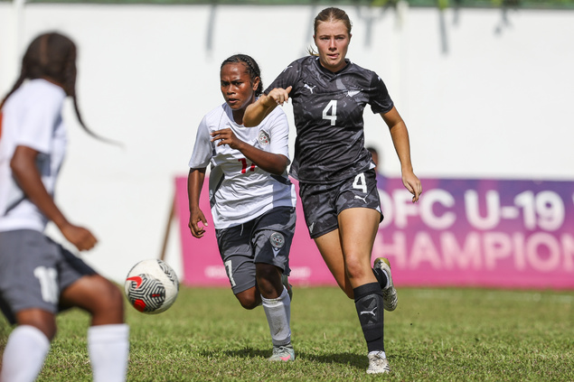Défaite 3-0 de la Calédonie en finale de l'Océanie, face aux néo-zélandaises. Crédit Photos matchs : OFC via Phototek NZ