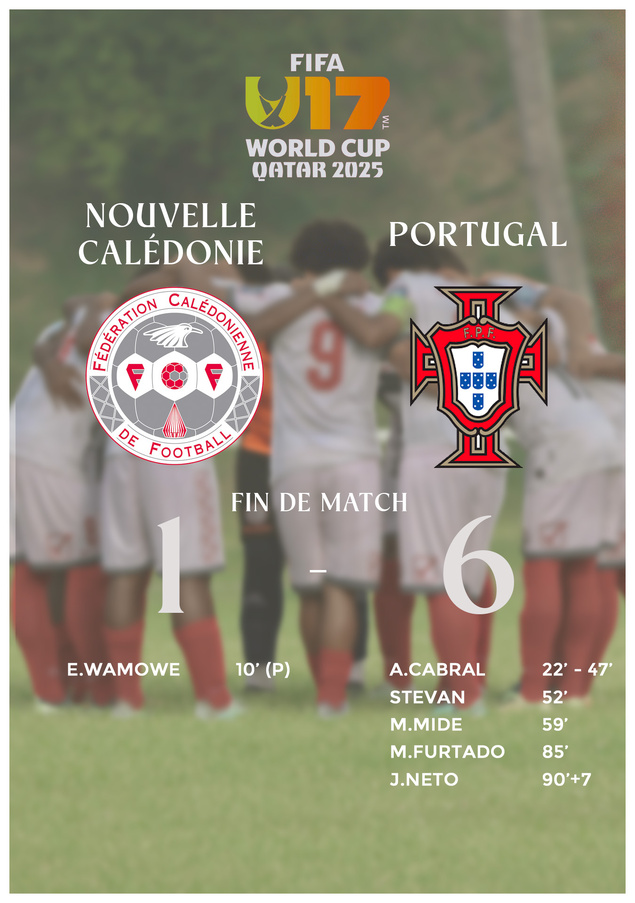 Les cagous auront tenu une mi-temps face aux champions d'Europe | NCL 1 - 6 PORTUGAL [Coupe du Monde U17 de la FIFA]