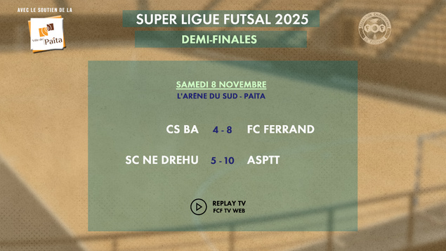 Le FC FERRAND et l'ASPTT rejoignent la FINALE | SUPER LIGUE FUTSAL Le FC FERRAND et l'ASPTT rejoignent la FINALE | SUPER LIGUE FUTSAL