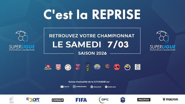 La SUPER LIGUE sera de nouveau diffusée sur la chaîne PACIFIC+ cette année, ainsi que sur la FCF TV WEB