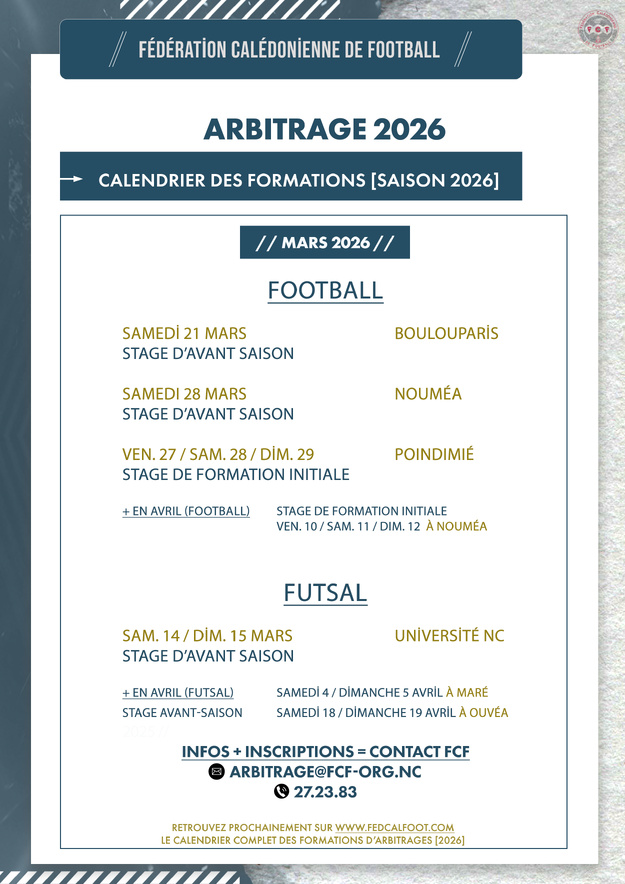 Les FORMATIONS d'ARBITRAGE 2026 sont lancées | Dates à venir Les FORMATIONS d'ARBITRAGE 2026 sont lancées | Dates à venir