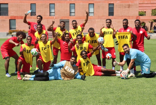 L'équipe des jaunes, victorieuse ce mardi sur l'ensemble de l'entraînement.