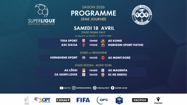 La SUPER LIGUE enchaîne sur la 5ème journée | Programme J5