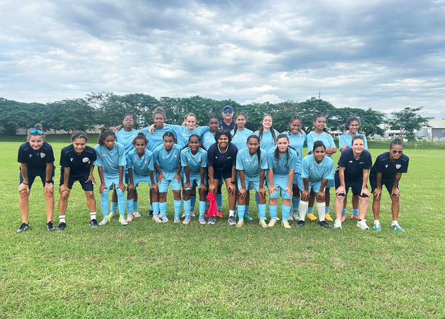 L'équipe en séance d'entraînement à Lautoka. Crédit FCF L'équipe en séance d'entraînement à Lautoka. Crédit FCF