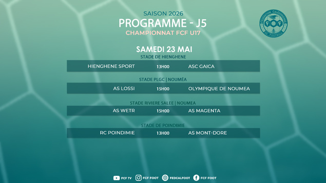 L'ASC GAÏCA tient la tête en U17 Fédéral | Championnats U17 FCF