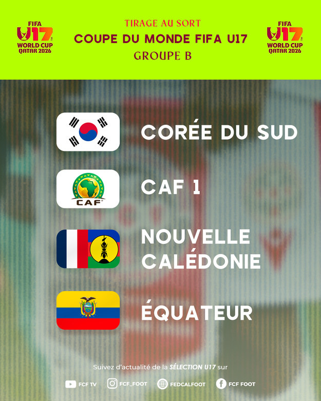 Les U17 cagous héritent du groupe B | Mondial U17 de la FIFA [Qatar 2026]
