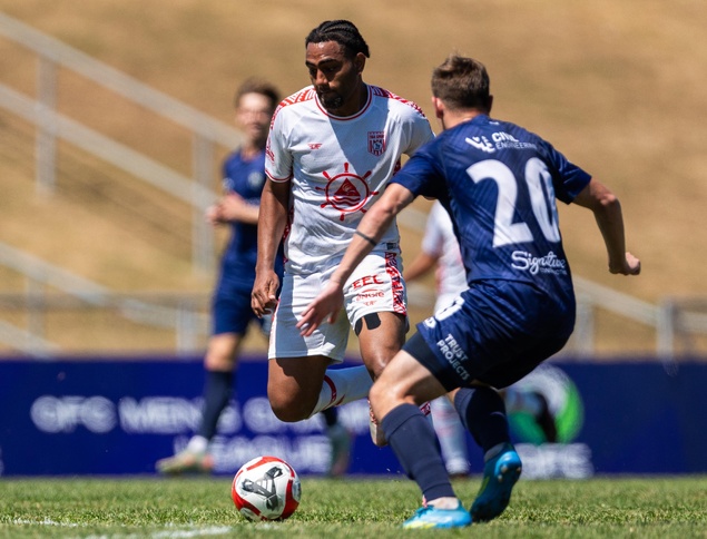 Willy READ - meilleur buteur actuel de la SUPER LIGUE - en quête de son premier but en Champions League 2026. Crédit Photos : OFC via Phototek NZ
