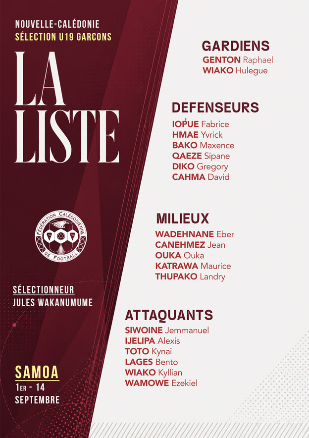 Crédit FCF / @Fédération Calédonienne de Football