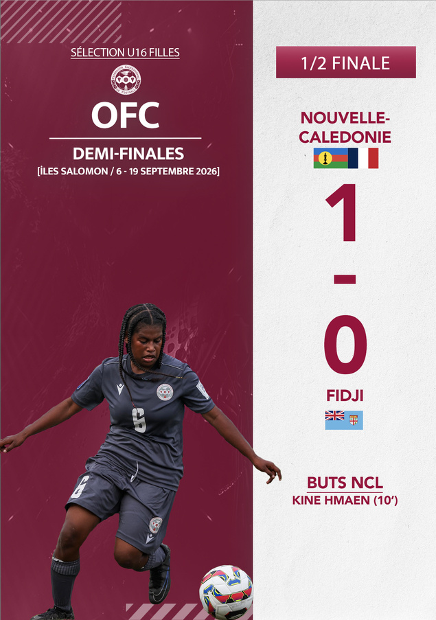 Les U16 Filles valident un billet historique pour un Mondial U17 | 1/2 finale FIDJI 0 - 1 NCL Les U16 Filles valident un billet historique pour un Mondial U17 | 1/2 finale FIDJI 0 - 1 NCL