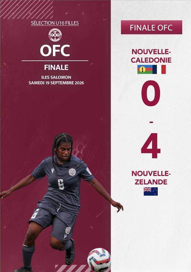 Une défaite avec les honneurs | NZ 4 - 0 NCL = FINALE Tournoi OFC - U16 Féminines Une défaite avec les honneurs | NZ 4 - 0 NCL = FINALE Tournoi OFC - U16 Féminines