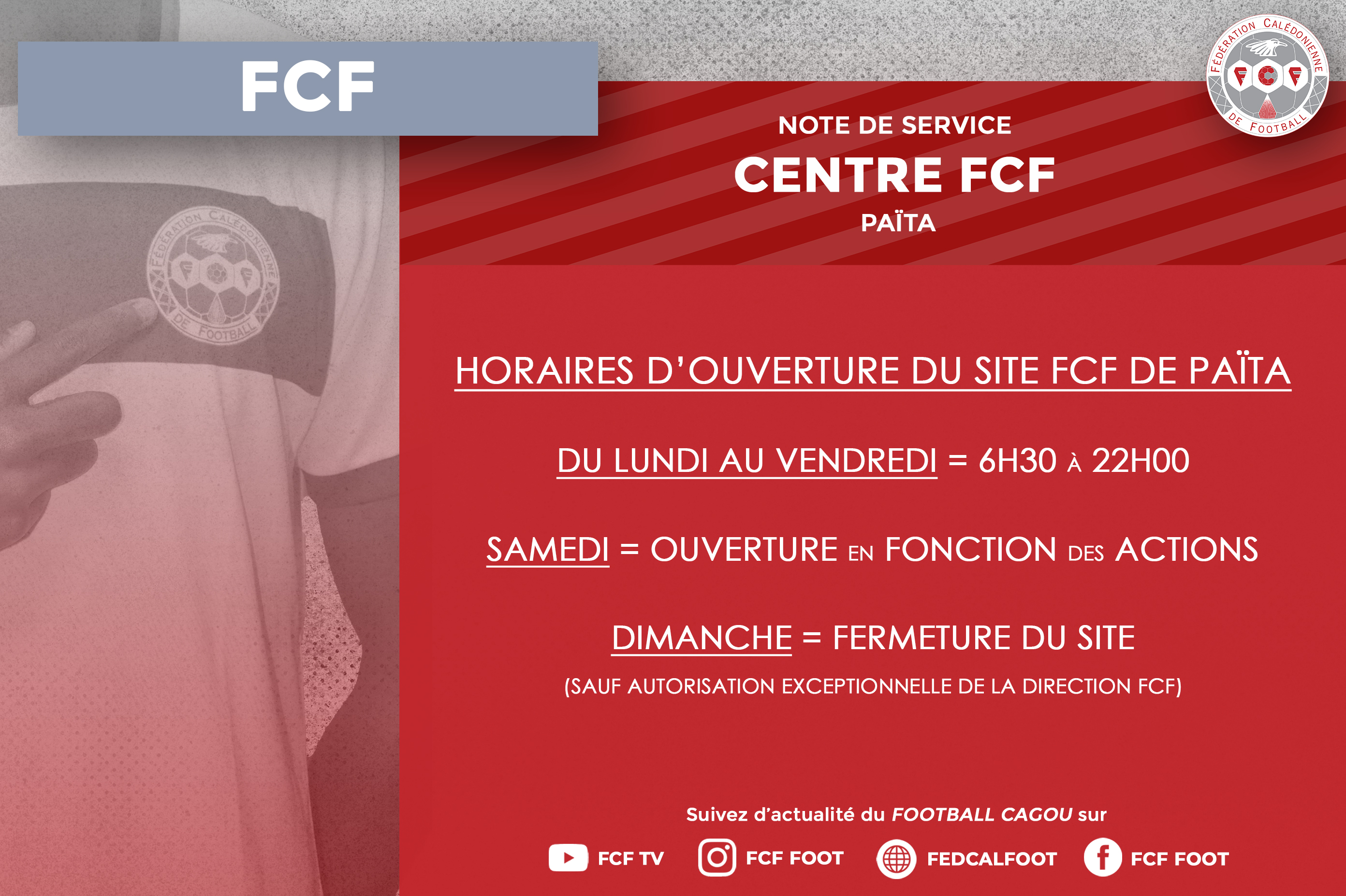 Contacts - Horaires FCF