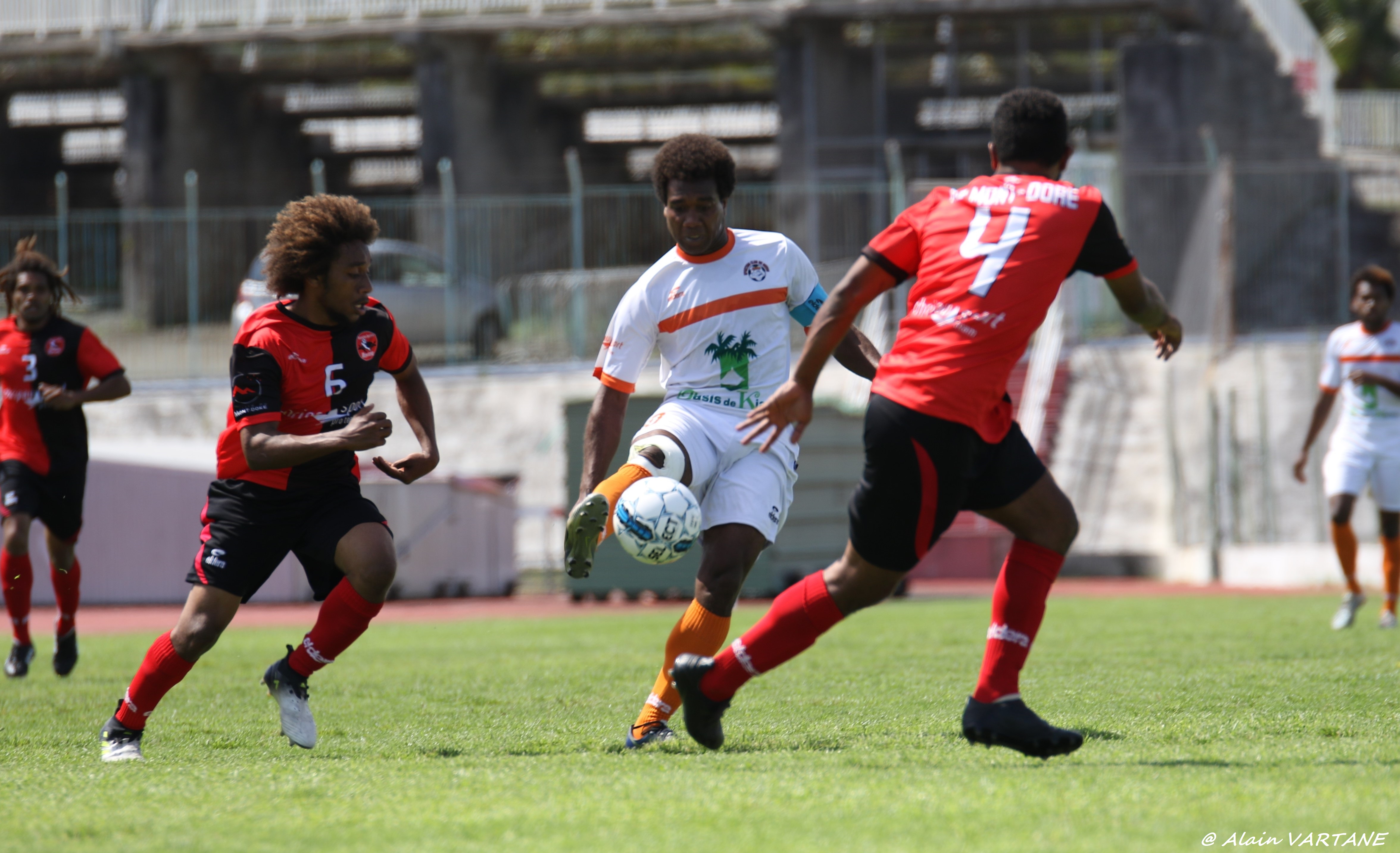 Mone WAMOWE, ici en demi-finale face à l'As Mont-Dore (1-0) / Crédit Photo : Alain VARTANE