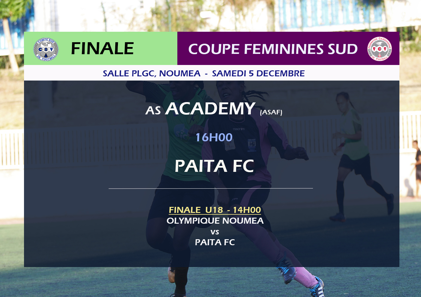 Un samedi football intense / Programme du week-end (Féminines - U15 - U18 - FUTSAL - PLAY OFF J2 - PH et 1ère Div SUD)