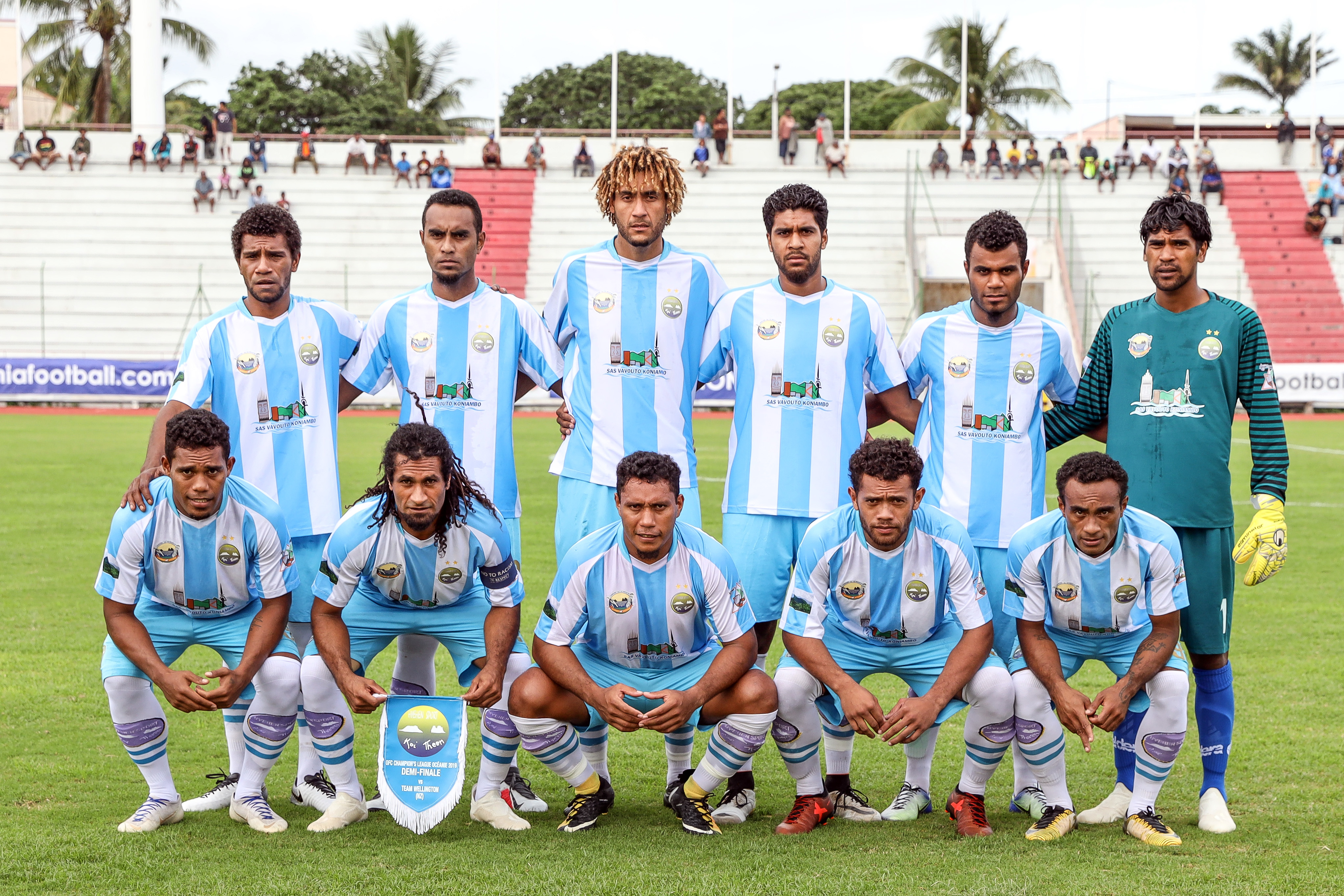 L'équipe de Hienghène Sport 2019 aura réalisé un triplé éblouissant : coupe - championnat - ligue des champions. Miguel Kayara (en bas au centre) y aura forcément plus que contribué.